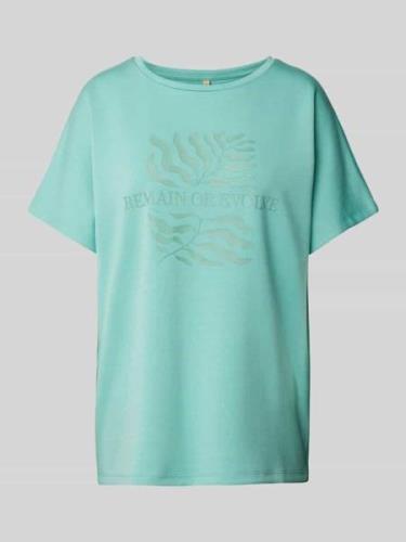 Soyaconcept T-Shirt mit Motiv-Print Modell 'Banu' in Ocean, Größe XS