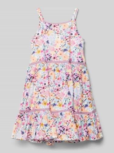 Happy Girls Kleid mit Allover-Muster in Flieder, Größe 98