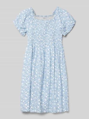 Happy Girls Kleid aus Viskose mit Allover-Muster in Bleu, Größe 140
