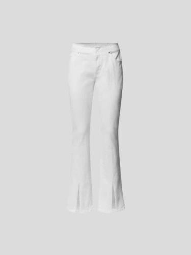 Frame Slim Fit Jeans mit Fransen in Weiss, Größe 27