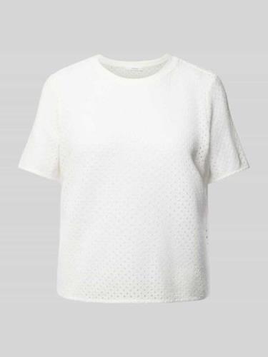 OPUS T-Shirt mit Lochmuster Modell 'Sefrira' in Offwhite, Größe 36