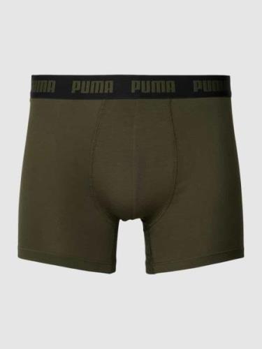 Puma Trunks mit Label-Detail im 3er-Pack in Oliv, Größe S