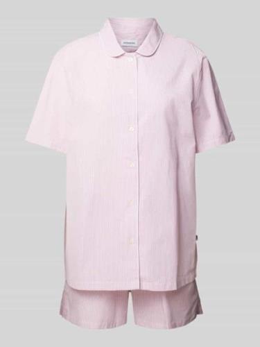 Seidensticker Pyjama mit Knopfleiste in Rosa, Größe M