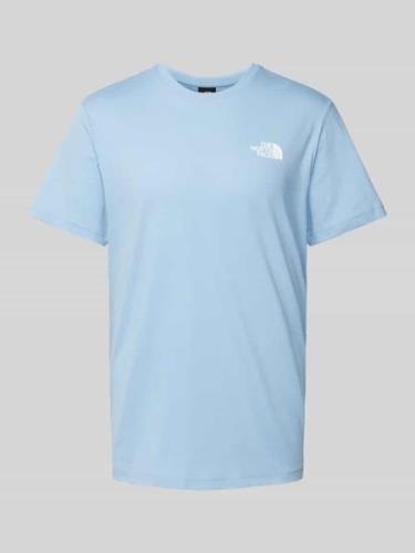 The North Face T-Shirt mit Label-Print Modell 'REDBOX' in Blau, Größe ...