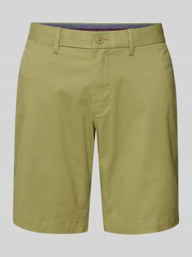 Tommy Hilfiger Bermudas in unifarbenem Design Modell 'BROOKLYN' in Oli...