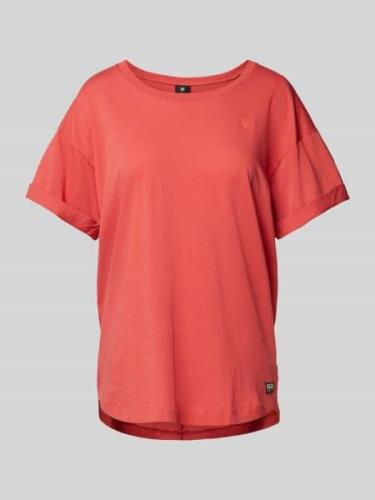 G-Star Raw T-Shirt mit Label-Stitching in Rot, Größe XS