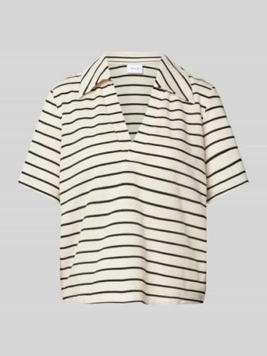 Vila T-Shirt mit Umlegekragen Modell 'ALO' in Offwhite, Größe XS