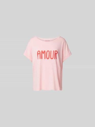 Juvia T-Shirt mit Statement-Print in Rosa, Größe XS