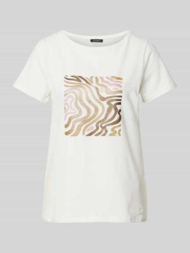 More & More T-Shirt mit Motiv-Print in Offwhite, Größe 36