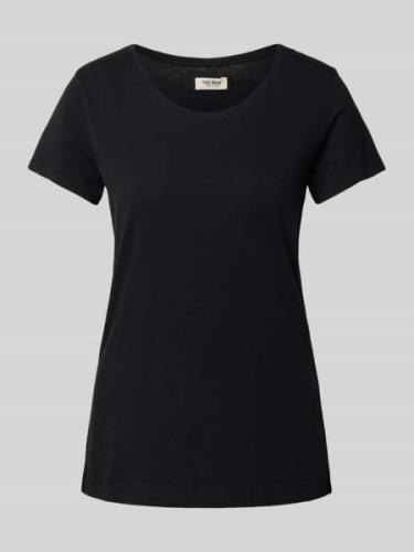 MOS MOSH T-Shirt mit U-Ausschnitt Modell 'Arden' in BLACK, Größe XS