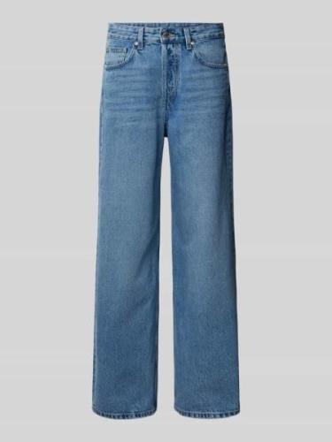 Gina Tricot Baggy Fit Jeans im 5-Pocket-Design in Jeansblau, Größe 36