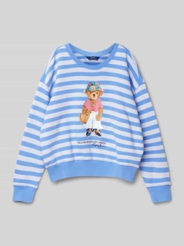 Polo Ralph Lauren Teens Sweatshirt mit Streifenmuster und Motiv-Print ...