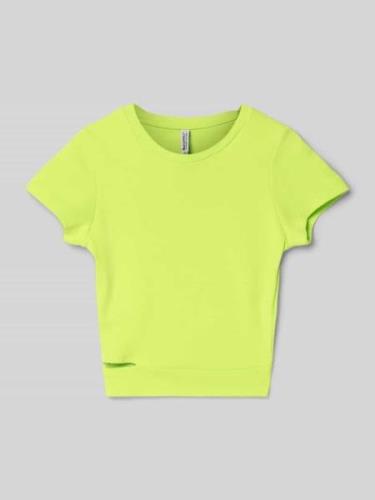 Blue Effect Boxy Fit T-Shirt mit Cut Out in Neon Gruen, Größe 140