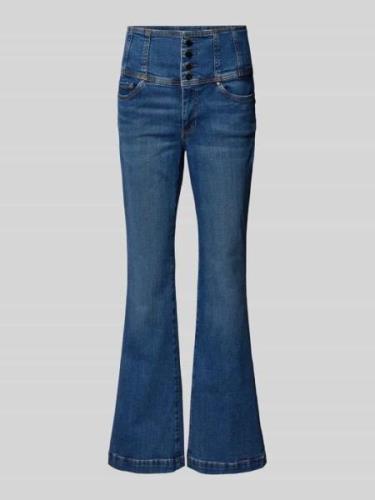 Guess Flared Jeans mit Knopfverschluss in Jeansblau, Größe 29/32