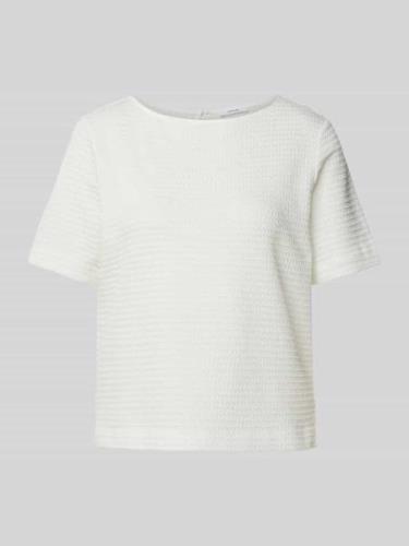 OPUS T-Shirt mit Strukturmuster Modell 'Serke' in Offwhite, Größe 44