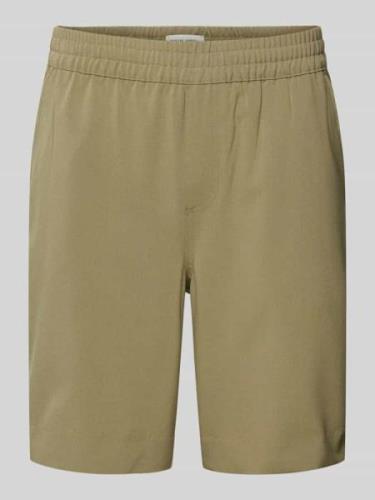 Casual Friday Shorts mit elastischem Bund Modell 'Samos' in Khaki, Grö...