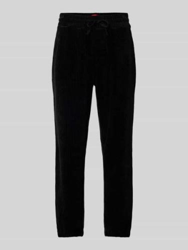 HUGO Sweatpants mit Rippenstruktur in Black, Größe M