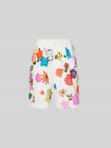 Marni Shorts mit floralem Muster in Weiss, Größe 48