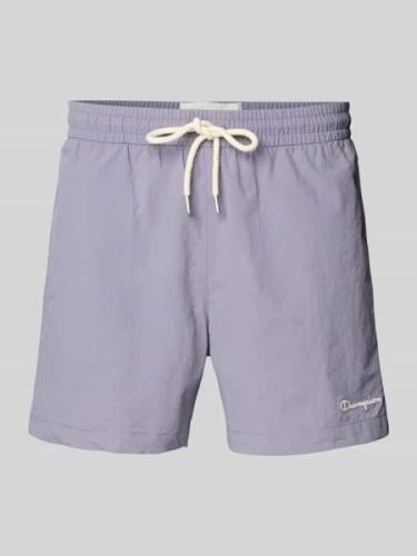 CHAMPION Regular Fit Badehose mit Label-Stitching in Violett, Größe S