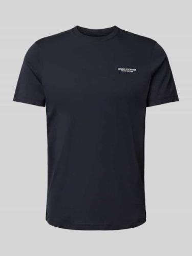 ARMANI EXCHANGE T-Shirt mit Label-Print in Marine, Größe S