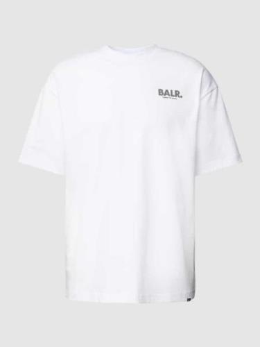 Balr. T-Shirt mit Label-Print Modell 'Joey' in Weiss, Größe S