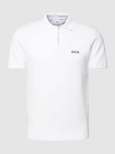 Balr. Regular Fit Poloshirt mit Reißverschluss in Weiss, Größe S