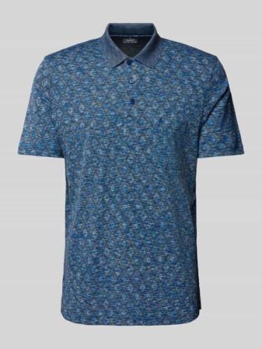 RAGMAN Regular Fit Poloshirt mit Brusttasche in Blau, Größe S
