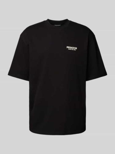 Pegador Oversized T-Shirt mit Label-Print Modell 'ALCHAR' in Black, Gr...