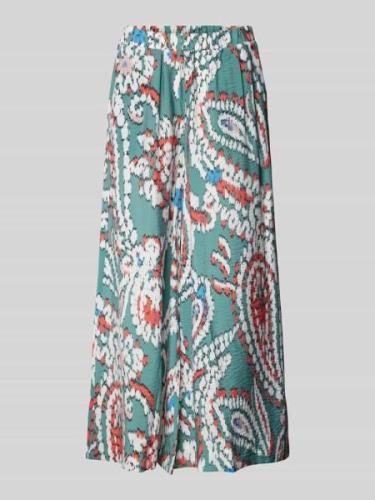 s.Oliver RED LABEL Regular Fit Culotte mit Paisley-Muster in Bottle, G...