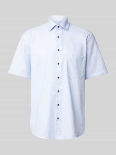 Eterna Comfort Fit Business-Hemd mit Brusttasche in Bleu, Größe 40
