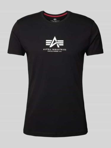 Alpha Industries T-Shirt mit Label-Print in Black, Größe S