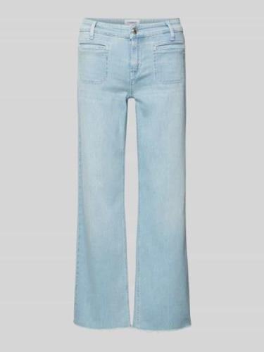 Cambio Wide Leg Jeans mit verkürztem Schnitt Modell 'TESS' in Hellblau...