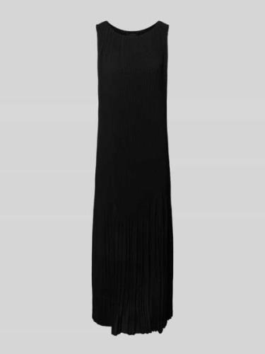 comma Maxikleid mit Plisseefalten in Black, Größe 34