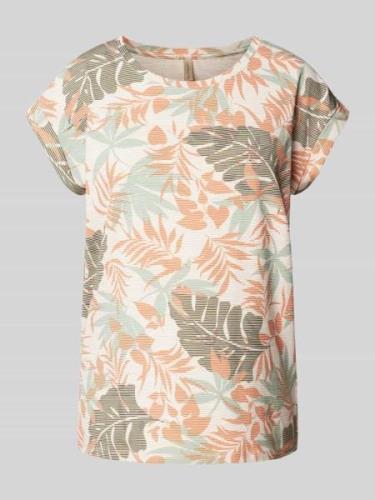 Soyaconcept T-Shirt mit floralem Muster Modell 'Galina' in Orange, Grö...