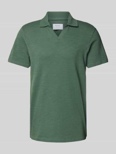 MCNEAL Regular Fit Poloshirt mit V-Ausschnitt in Schilf, Größe S