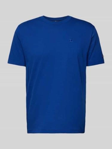 CHAMPION T-Shirt mit Logo-Stitching in Blau, Größe XS