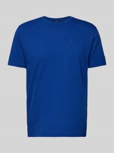 CHAMPION T-Shirt mit Logo-Stitching in Blau, Größe M