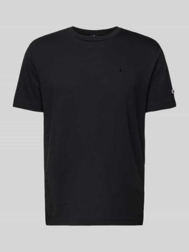 CHAMPION T-Shirt mit Logo-Stitching in Black, Größe XS