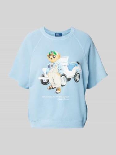 Polo Ralph Lauren T-Shirt mit Motiv-Print in Blau, Größe XS
