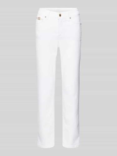 Cambio Slim Fit Jeans mit Label-Applikation Modell 'PIPER' in Weiss, G...