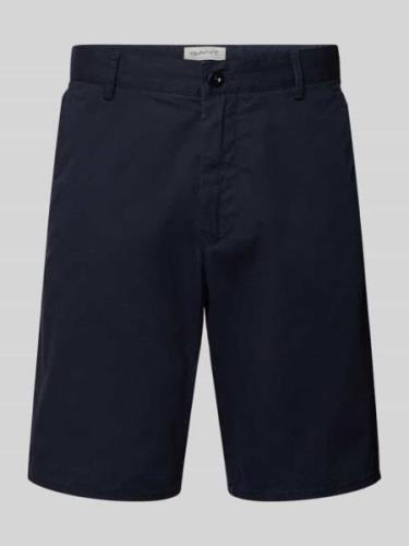 Gant Relaxed Fit Shorts mit Gürtelfalten in Marine, Größe 30