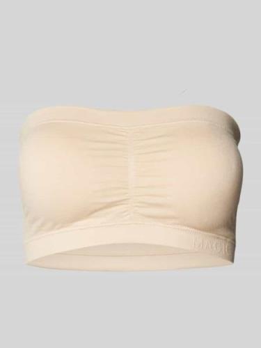 Magic Bodyfashion Bandeau-Top in unifarbenem Design in Beige, Größe M