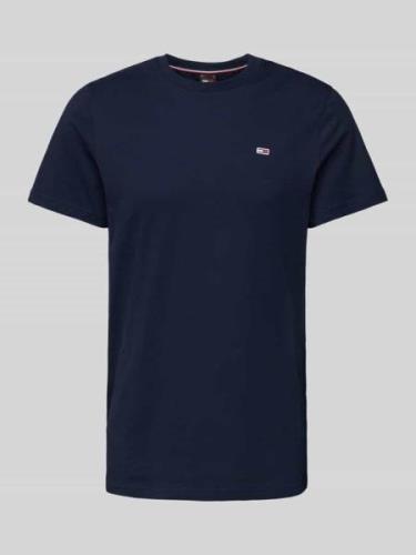 Tommy Jeans T-Shirt mit Label-Stitching in Marine, Größe S