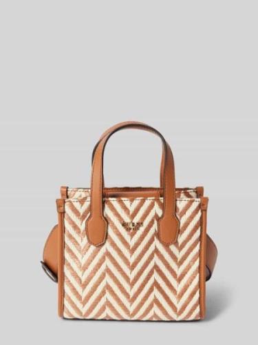 Guess Handtasche mit Zickzack-Muster Modell 'SILVANA' in Beige, Größe ...