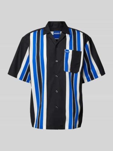 Hugo Blue Freizeithemd mit Streifenmuster und Brusttasche Modell 'Elig...