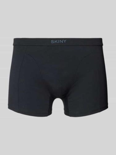 Skiny Trunks mit Label-Bund im 3er-Pack in Black, Größe M