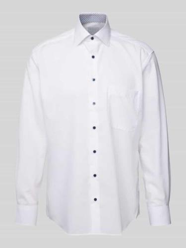 Eterna Comfort Fit Business-Hemd mit Brusttasche in Weiss, Größe 40