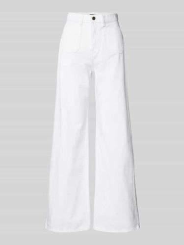 Lauren Ralph Lauren Jeans in unifarbenem Design mit weitem Bein Modell...