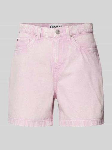 Only High Waist Jeansshorts Modell 'PHINE' in Rose, Größe XS