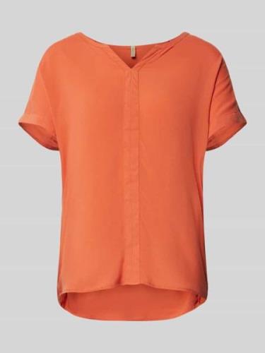 Soyaconcept Bluse mit Tunikakragen Modell 'Radia' in Orange, Größe L